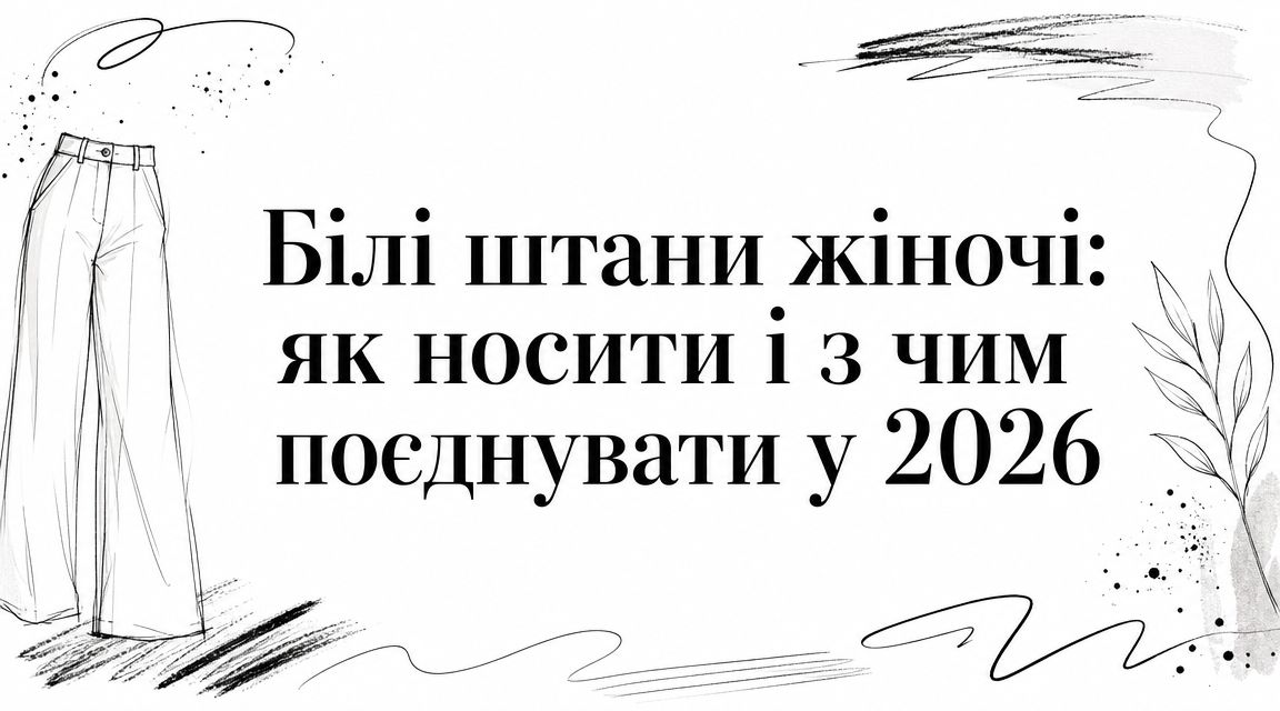 Білі штани жіночі: як носити і з чим поєднувати у 2026