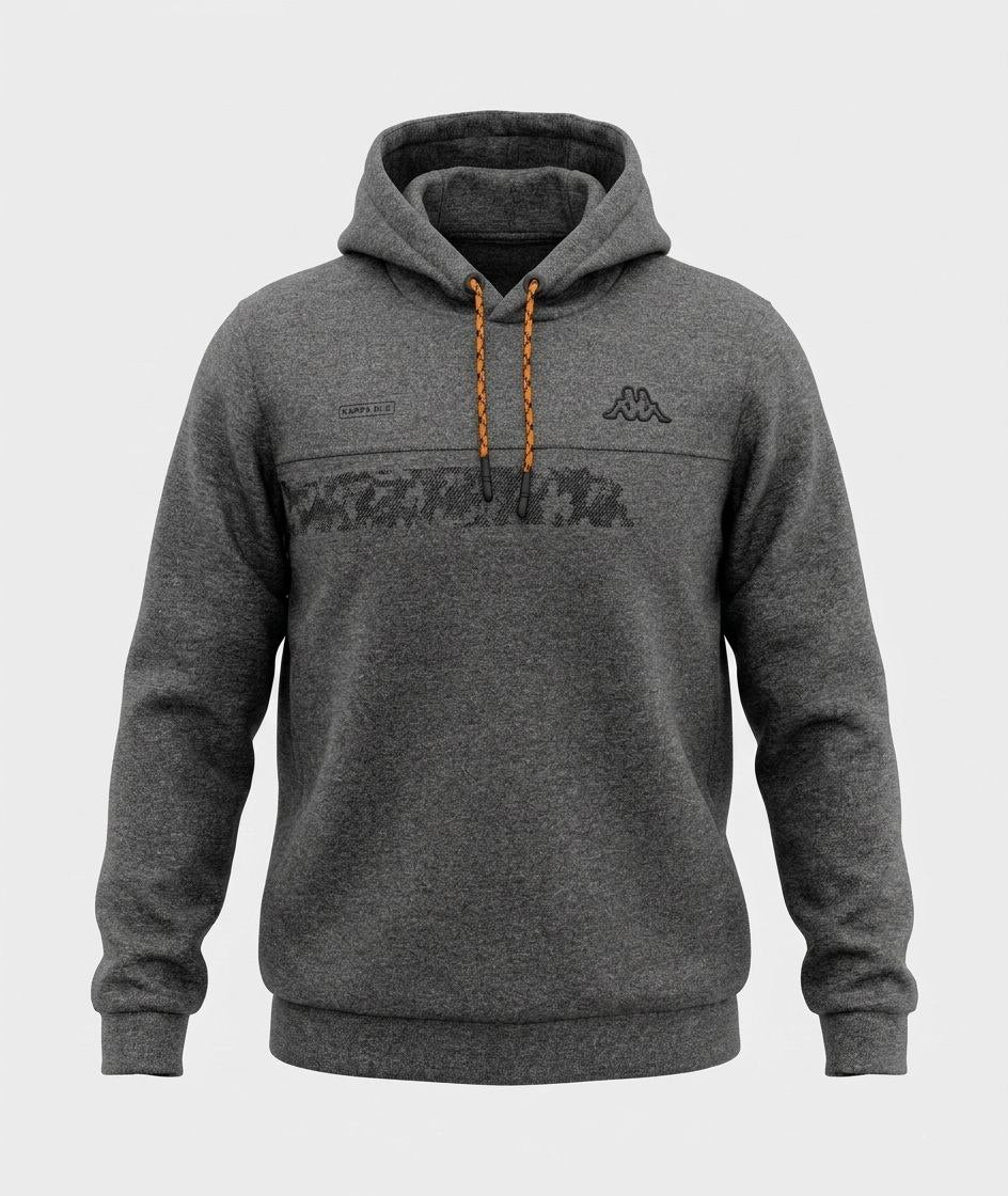 Худі Kappa LOGO GINO MAN - сірого кольоу з фірмовим логотипом, європейська якість і стиль.