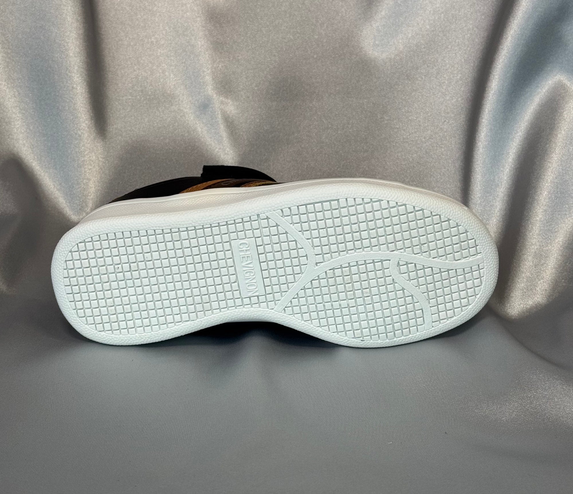 Дитячі кеди Chevignon Faik Velcro Noir чорні з коричневими вставками, європейький бренд.