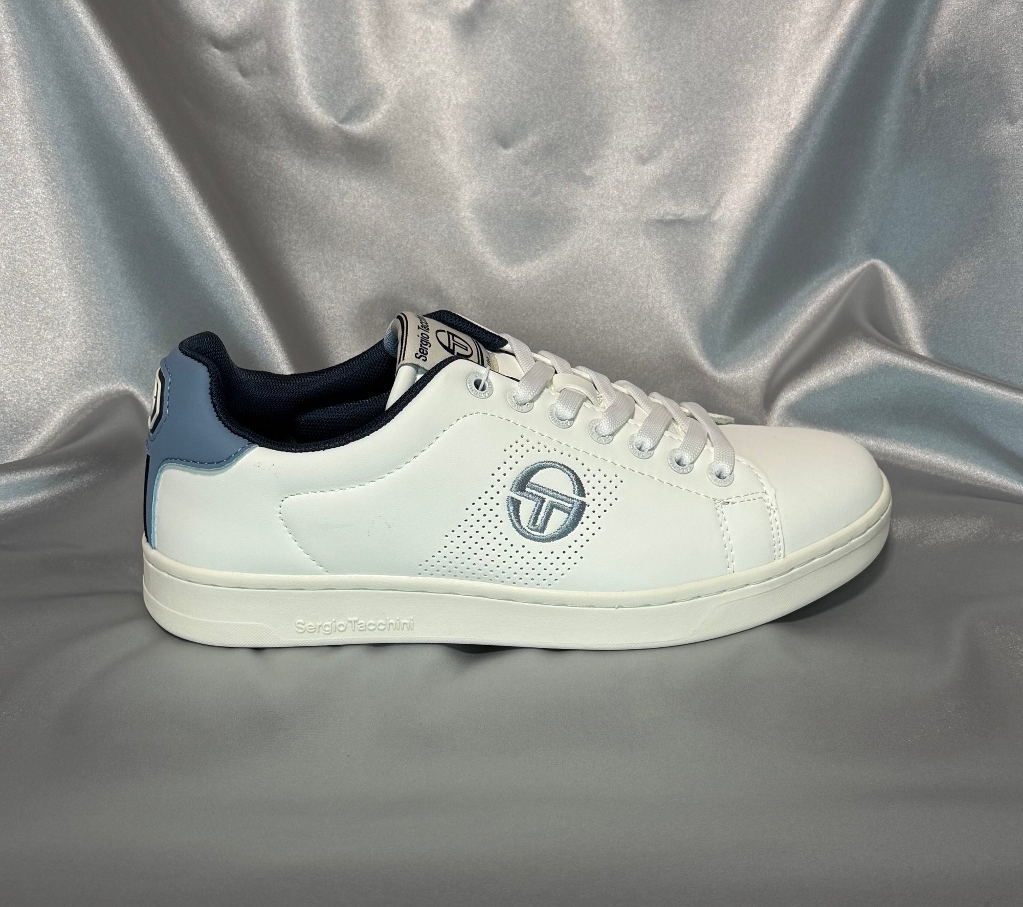 Чоловічі кросівки Sergio Tacchini Gran Torino Refresh White Blue білі з блакитним акцентом, європейський бренд.  