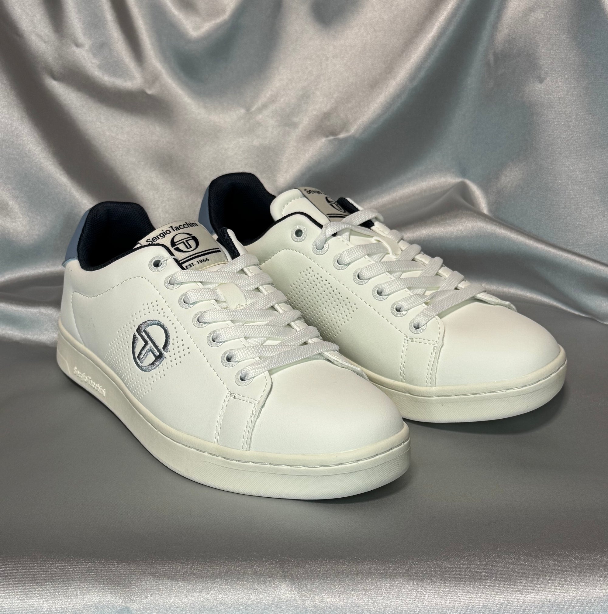 Чоловічі кросівки Sergio Tacchini Gran Torino Refresh White Blue білі з блакитним акцентом, європейський бренд.  