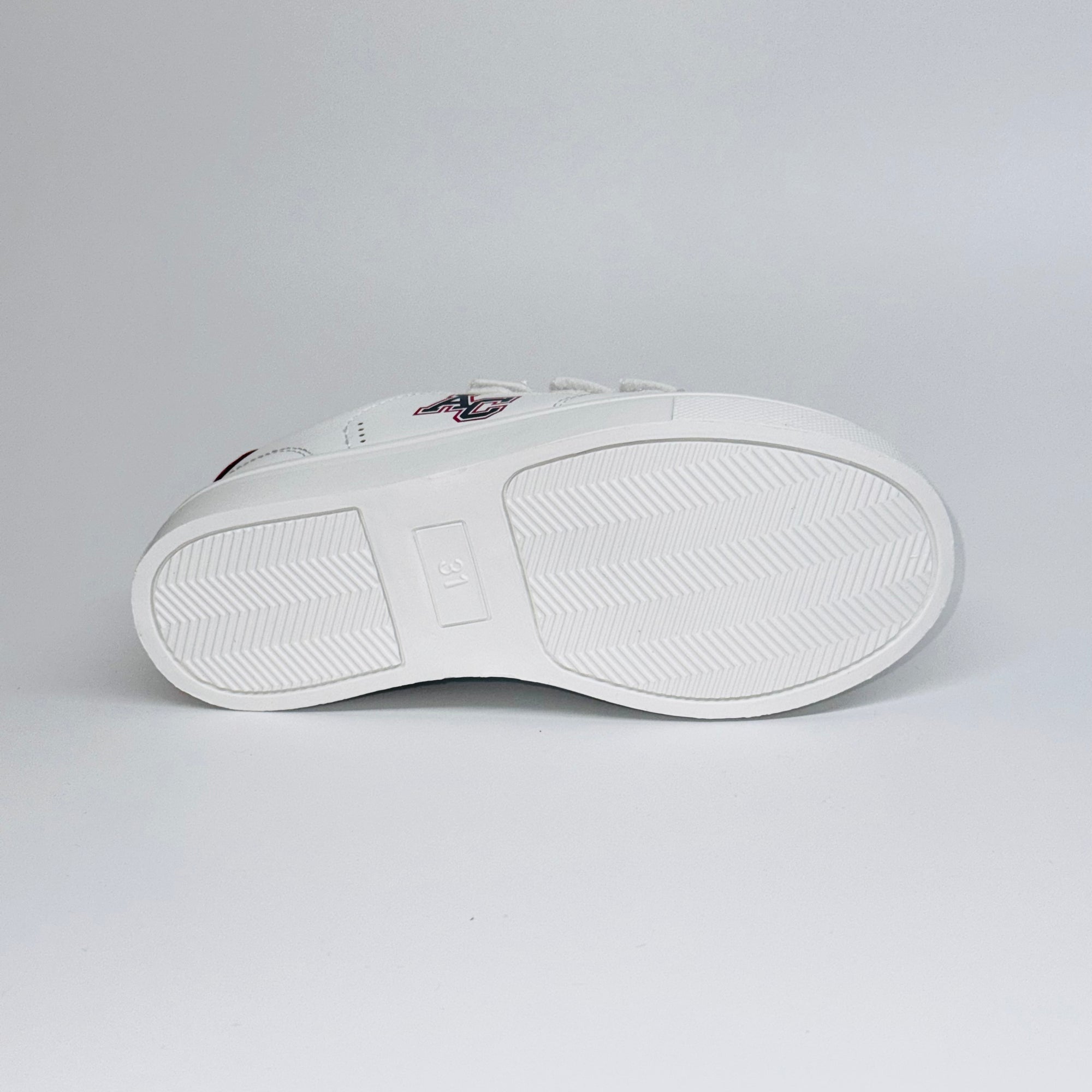 Дитячі кросівки American College Original Kids -White білі з червоною вставкою, європейський бренд.