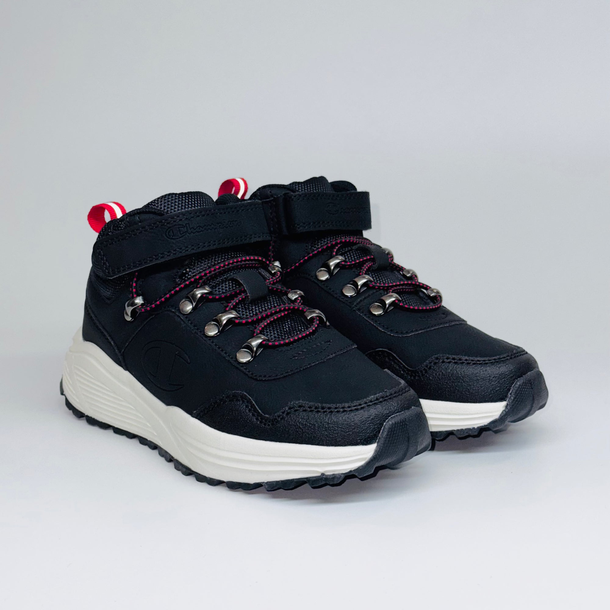 Дитячі кросівки Champion Climb Rx Mid  чорні з червоними шнірівками, європейський бренд.