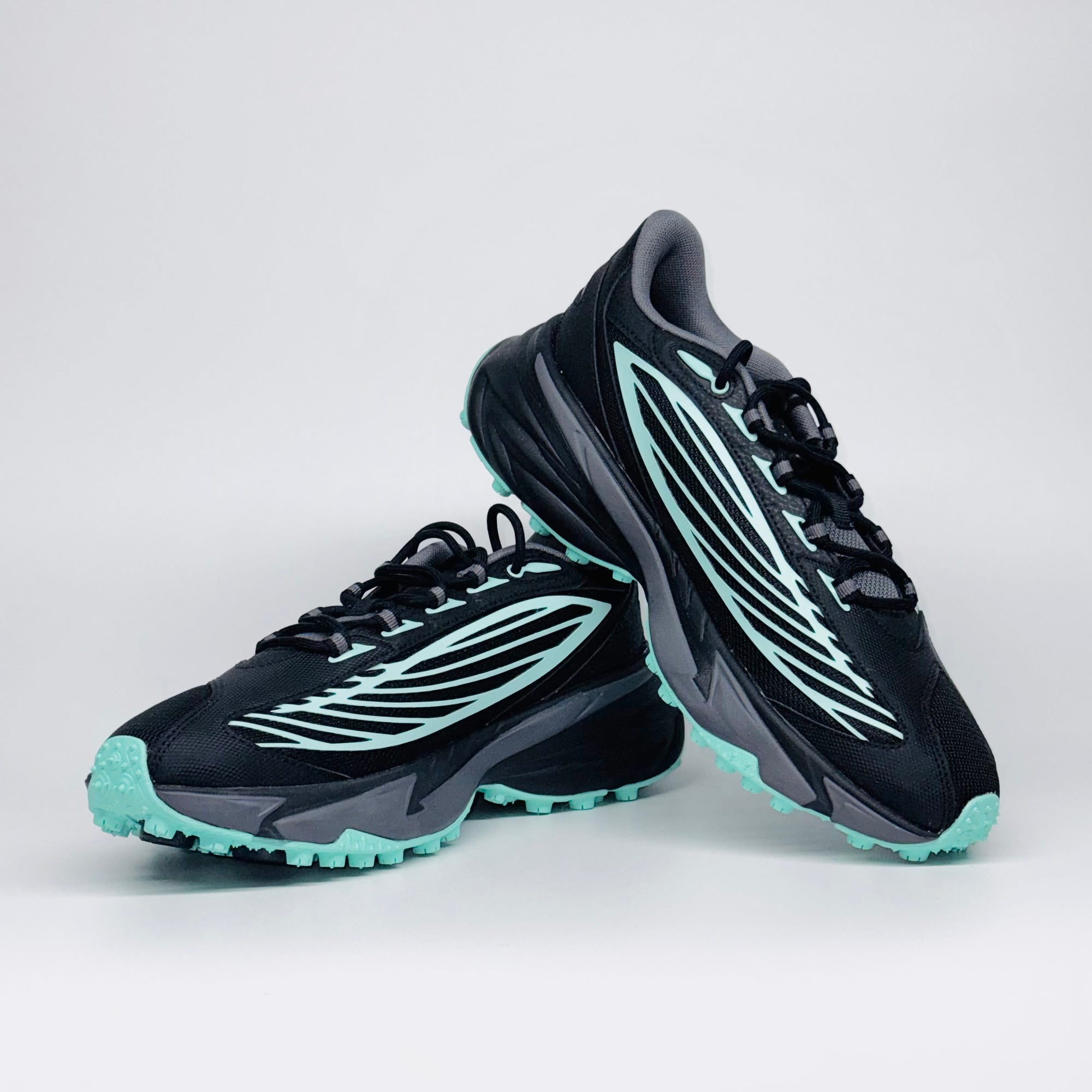 Чоловічі кросівки PUMA Spirex Raceday Black Green чорні із зеленими вставками, європейський бренд.