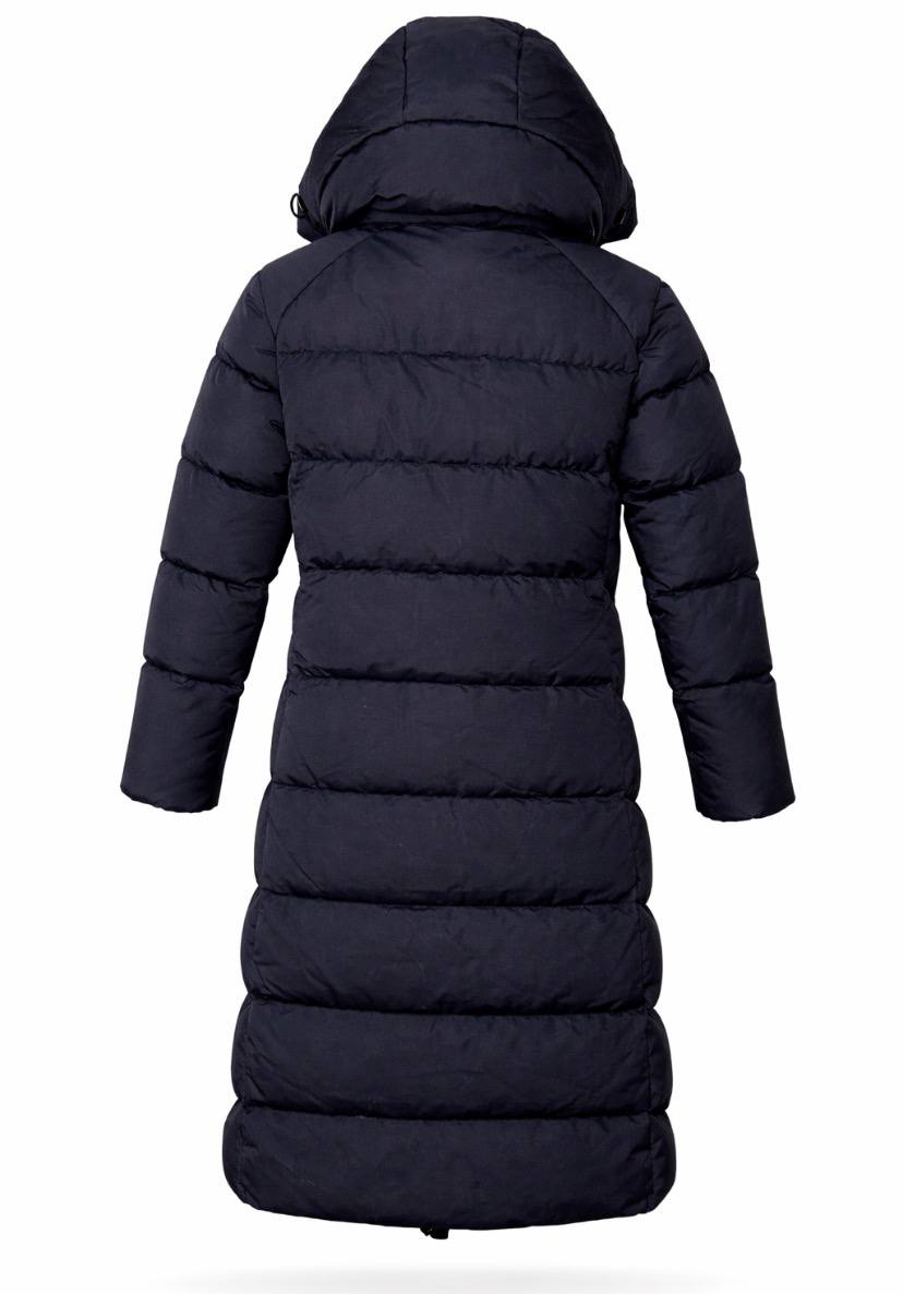 Жіноча довга чорна пухова куртка Reebok OS W Long Down JCK з капюшоном, тепла зимова модель