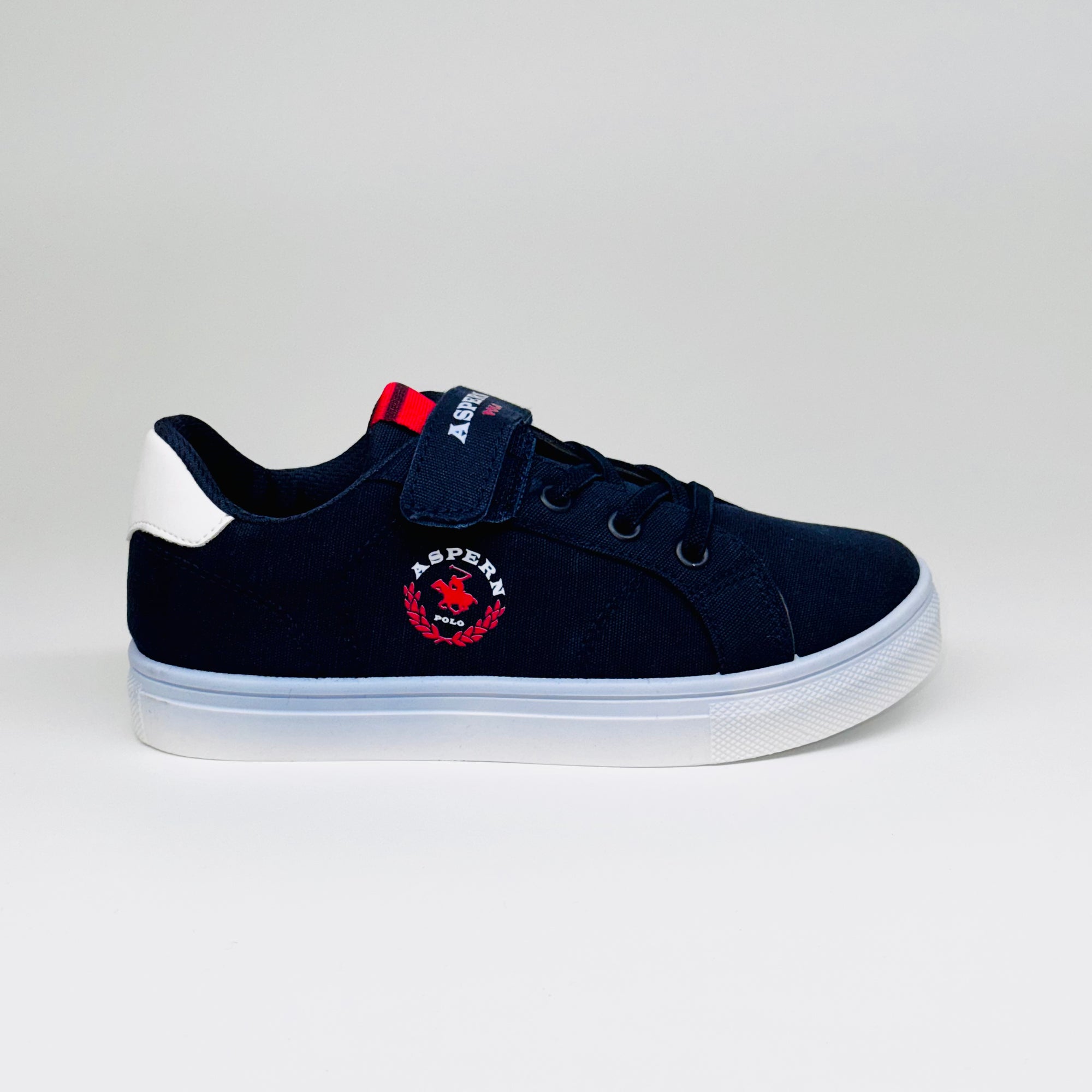 Дитячі кросівки Aspern Polo 80 Marla Kids темно-синього кольору, вид збоку.